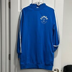 NWOT Zumba Fitness Royal Blue Long Sleeve Dress